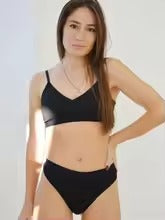 Comfort Cotton Push-Up Bra & Thong Set – Women's Casual Sports Lingerie